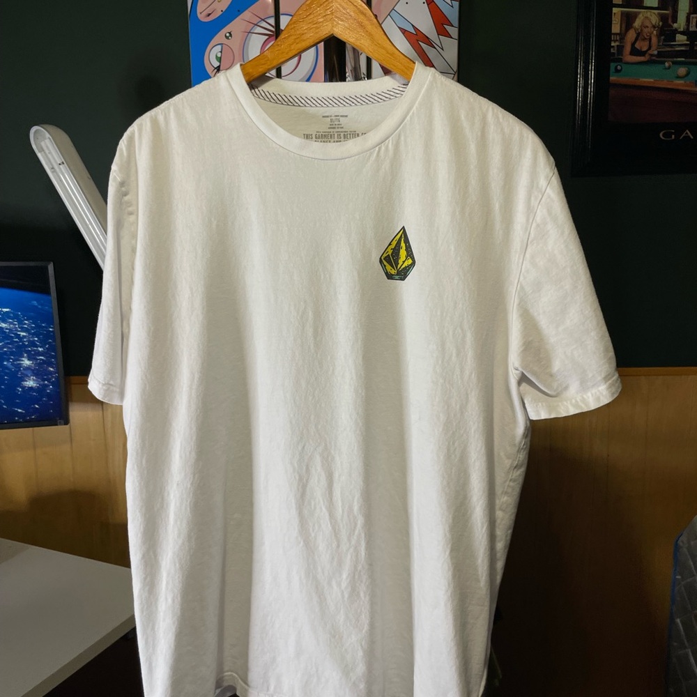 Volcom White and Yellow Graphic Tee - Picture 7 of 7